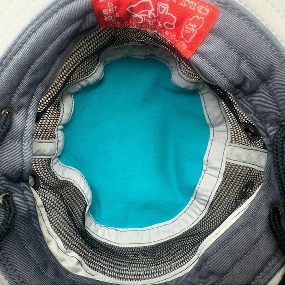 FINAL SALE Bigtruck Vented Brim Adjustable Bucket Hat Turquoise Lime OSFM - Picture 11 of 12